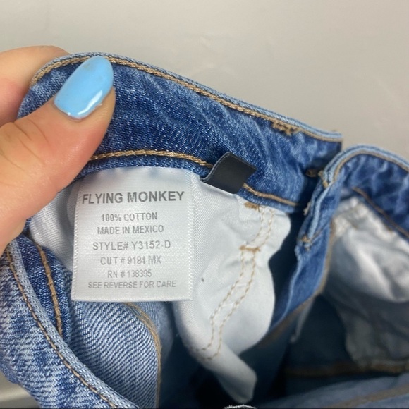 Flying Monkey | Distressed Medium Wash Boyfriend Denim Jeans Size 25 - Picture 8 of 8